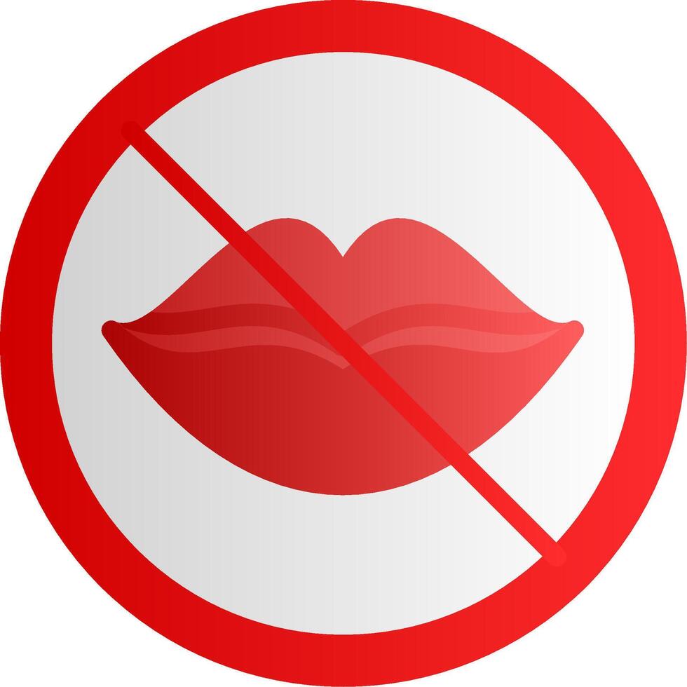 No Speak Flat Gradient Icon vector