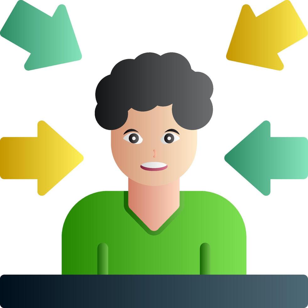 Notoriety Flat Gradient Icon vector