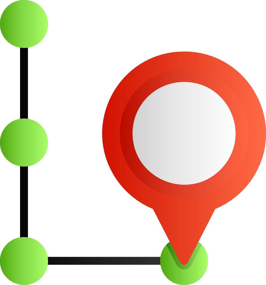 Gps Flat Gradient Icon vector
