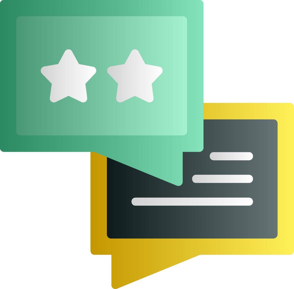 Feedback Flat Gradient Icon vector