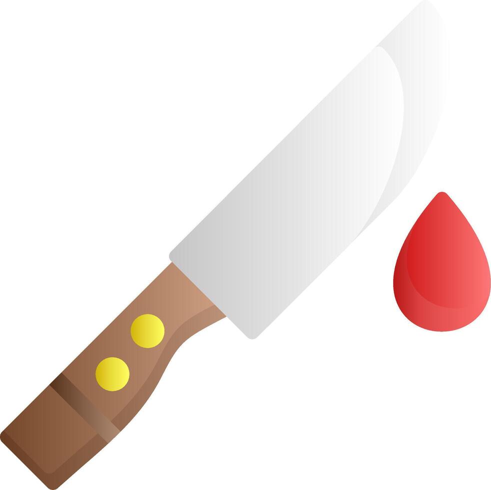 Knife Blood Flat Gradient Icon vector