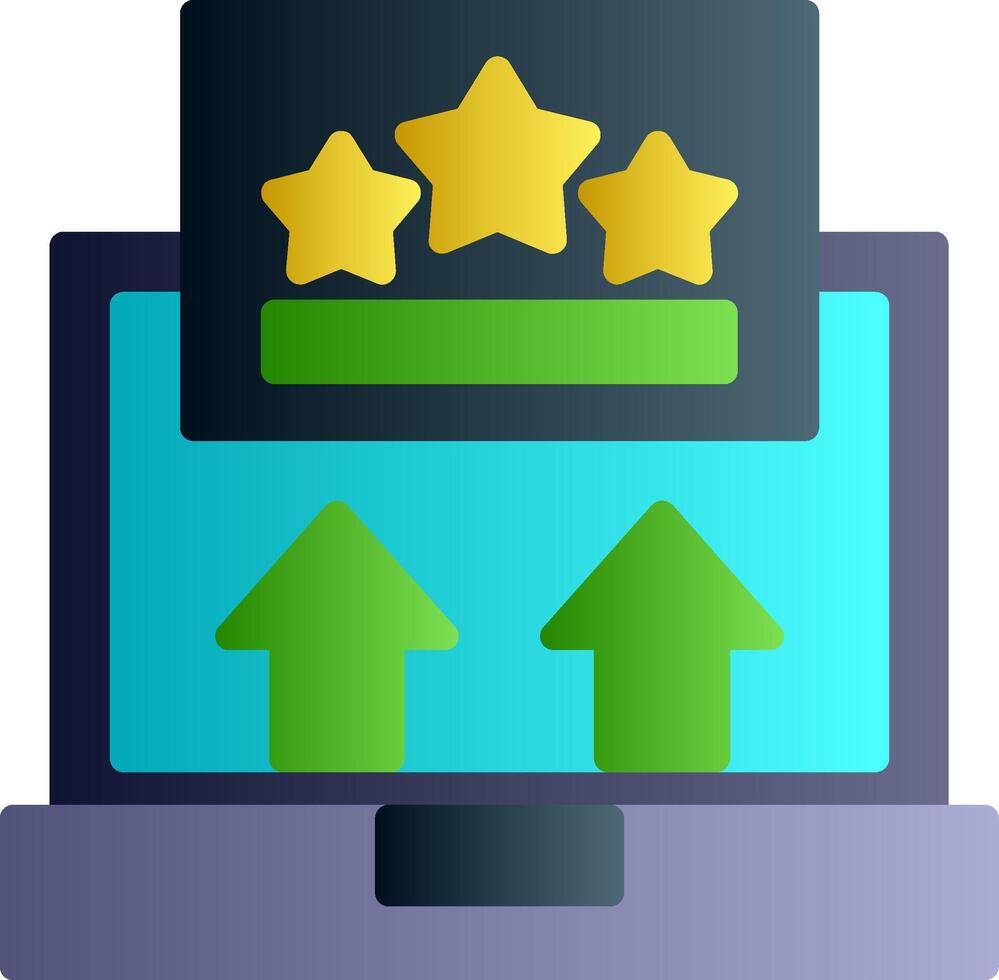 Rating Flat Gradient Icon vector