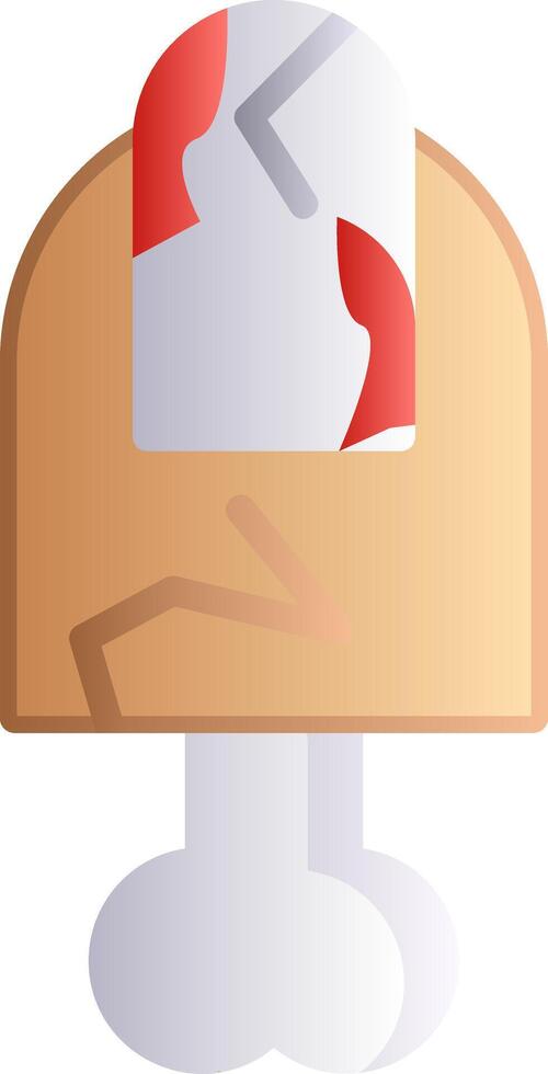 Scary Finger Flat Gradient Icon vector