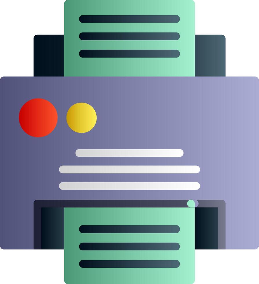 Printer Flat Gradient Icon vector