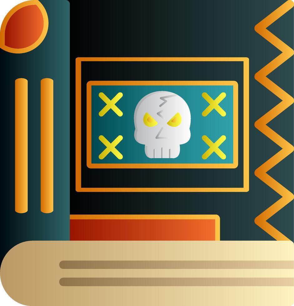 Spell Book Flat Gradient Icon vector