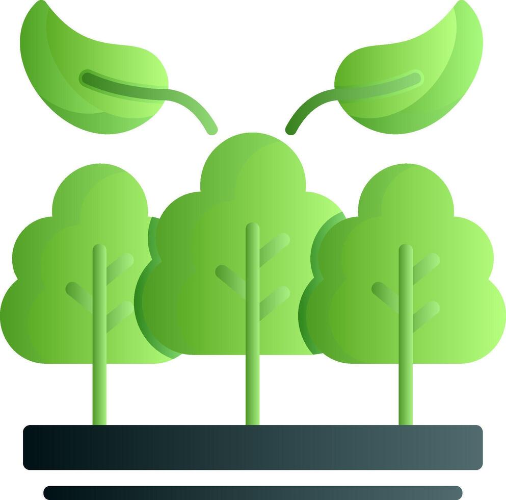 Forest Flat Gradient Icon vector