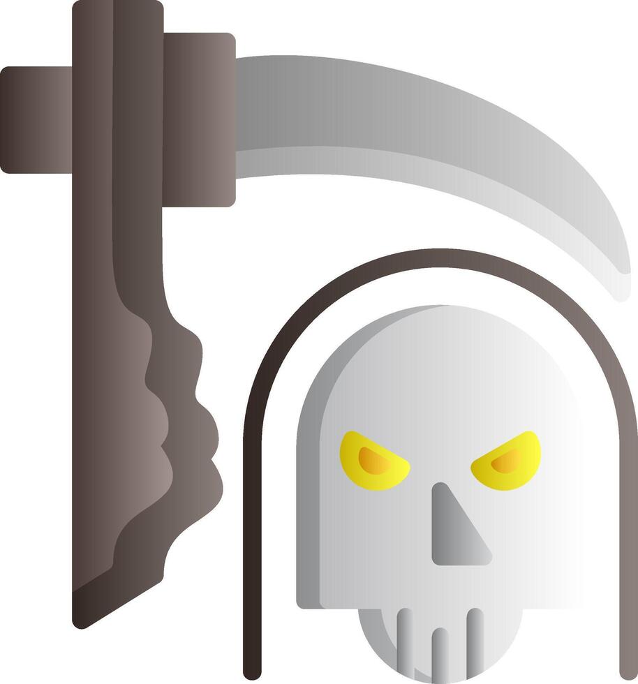 Death Flat Gradient Icon vector