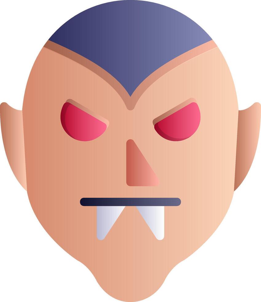 Dracula Flat Gradient Icon vector