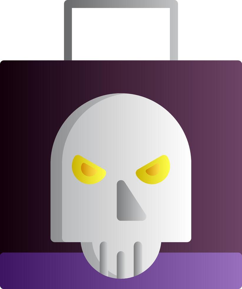 Halloween Bag Flat Gradient Icon vector