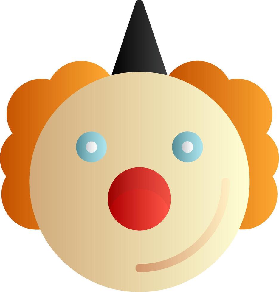Clown Flat Gradient Icon vector