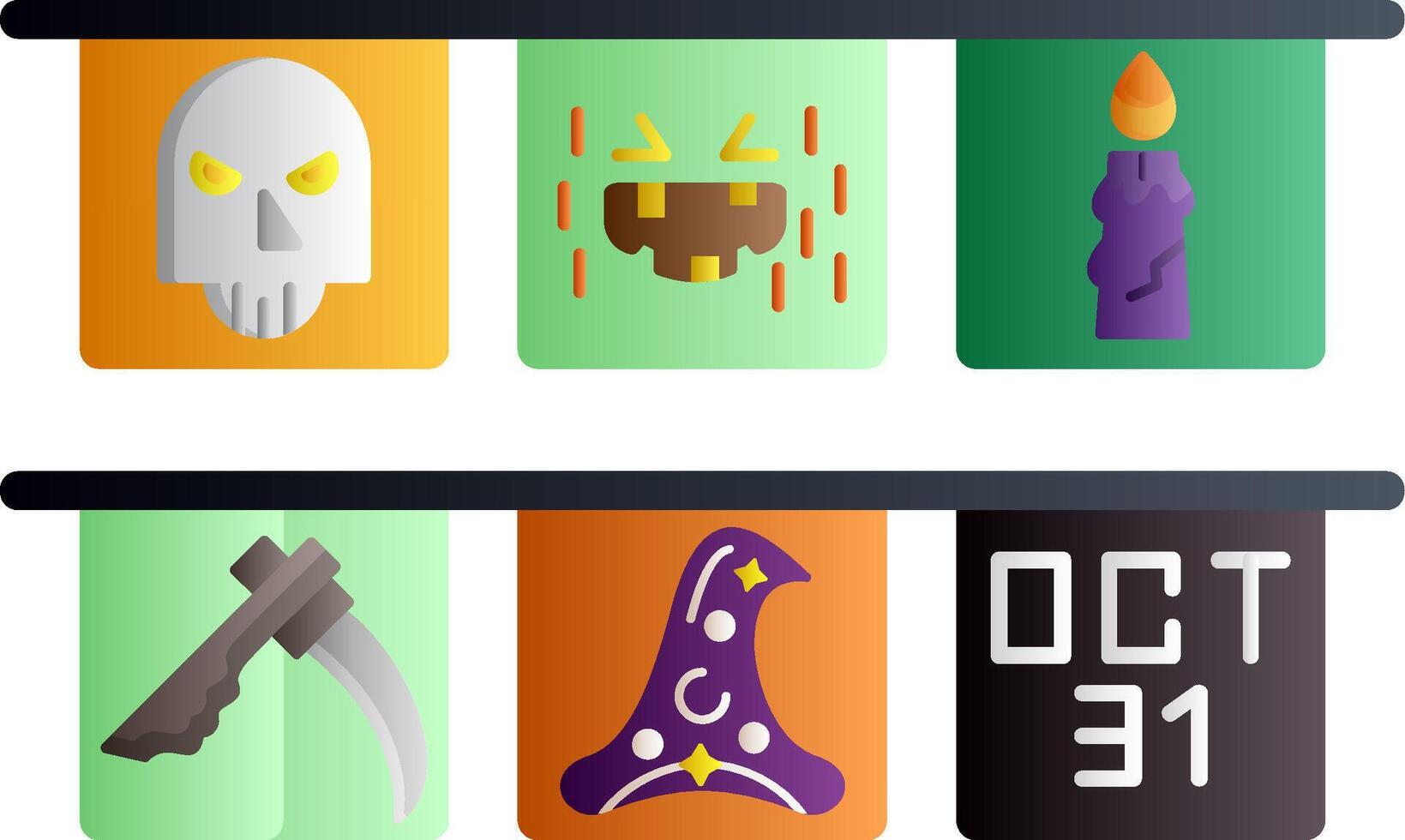Garlands Flat Gradient Icon vector