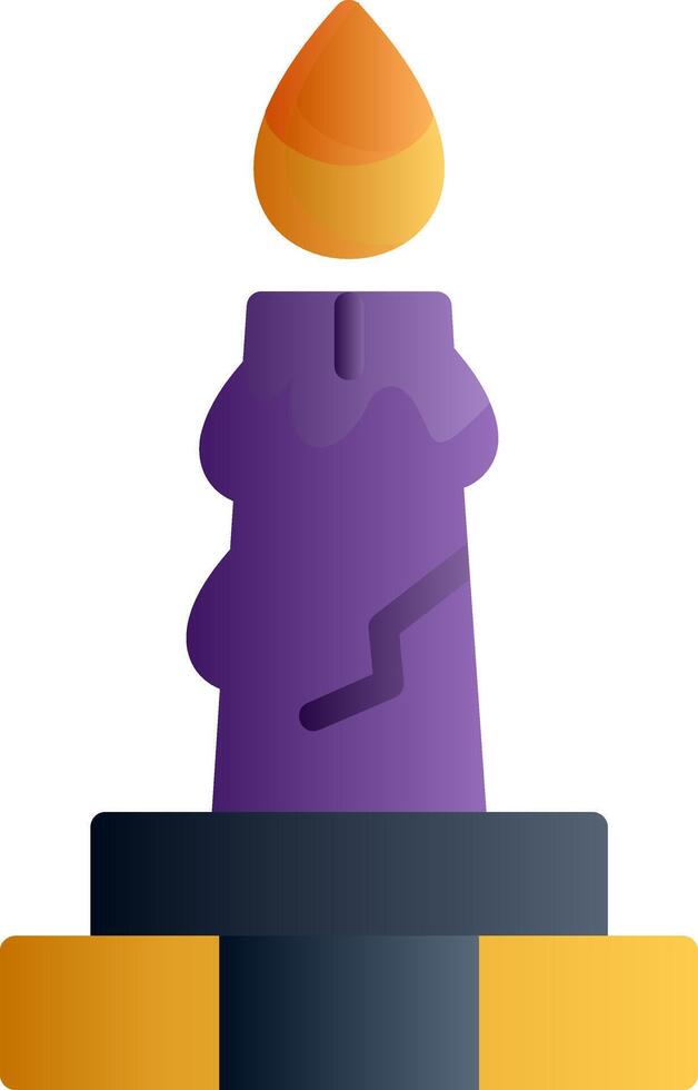 Candle Flat Gradient Icon vector