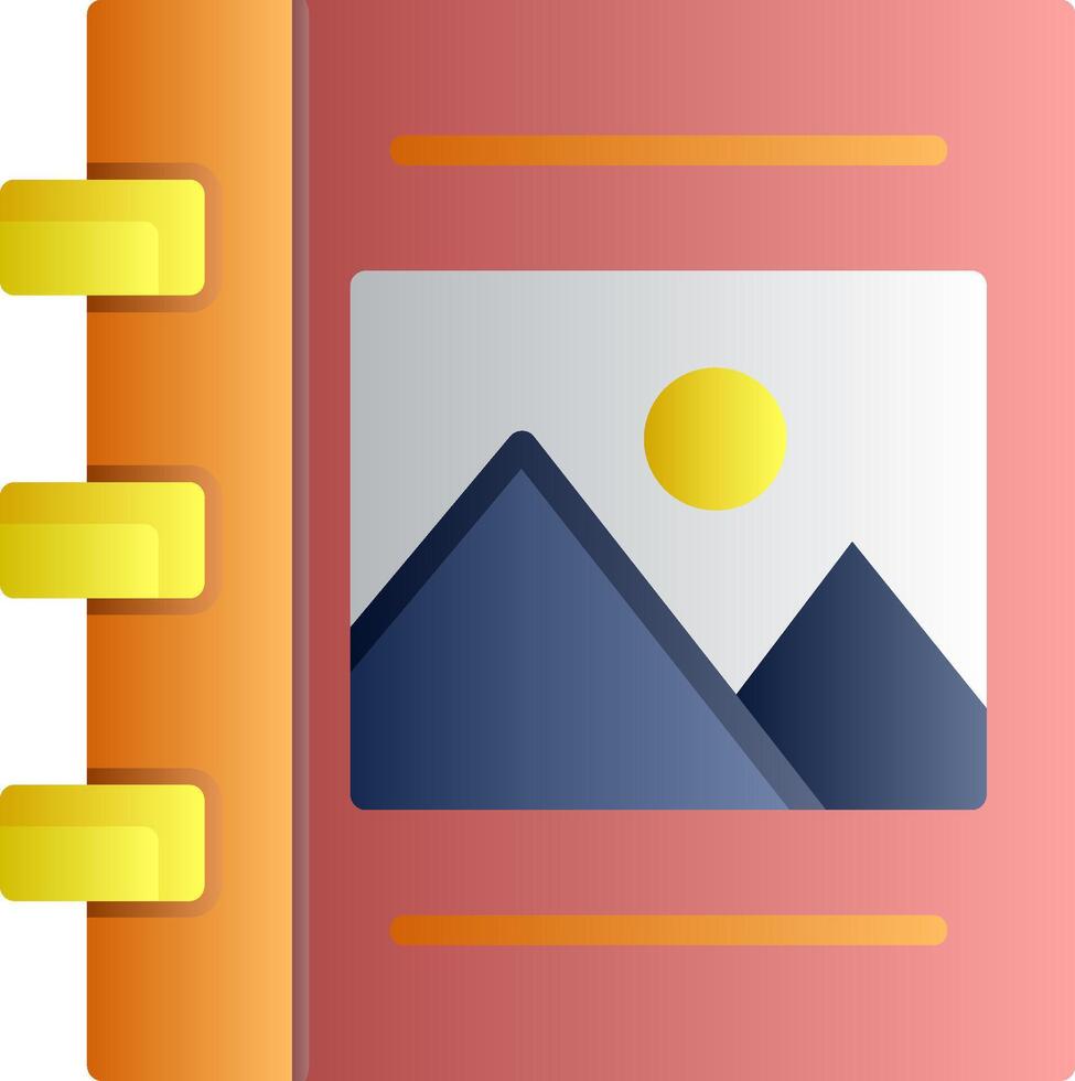Album Flat Gradient Icon vector