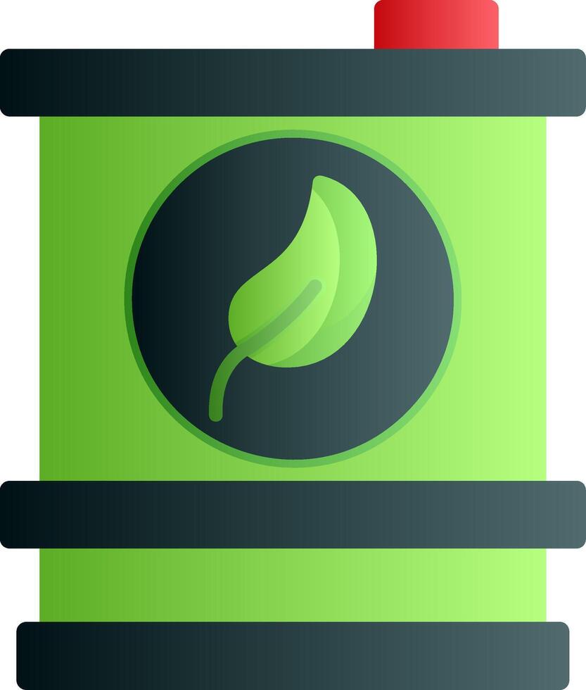 Biofuel Barrell Flat Gradient Icon vector