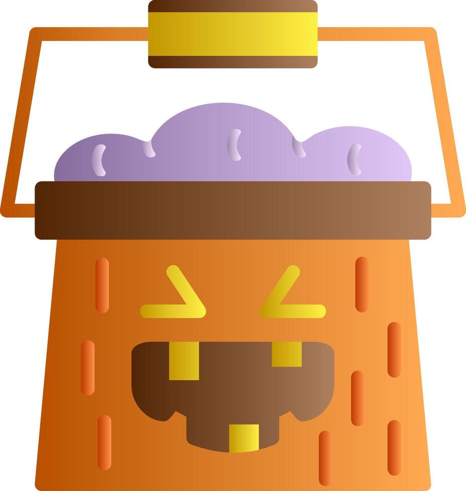 Trick or Treat Flat Gradient Icon vector