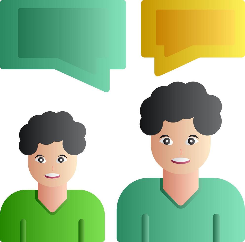 Discussion Flat Gradient Icon vector