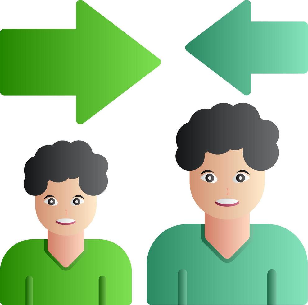 Mediator Flat Gradient Icon vector