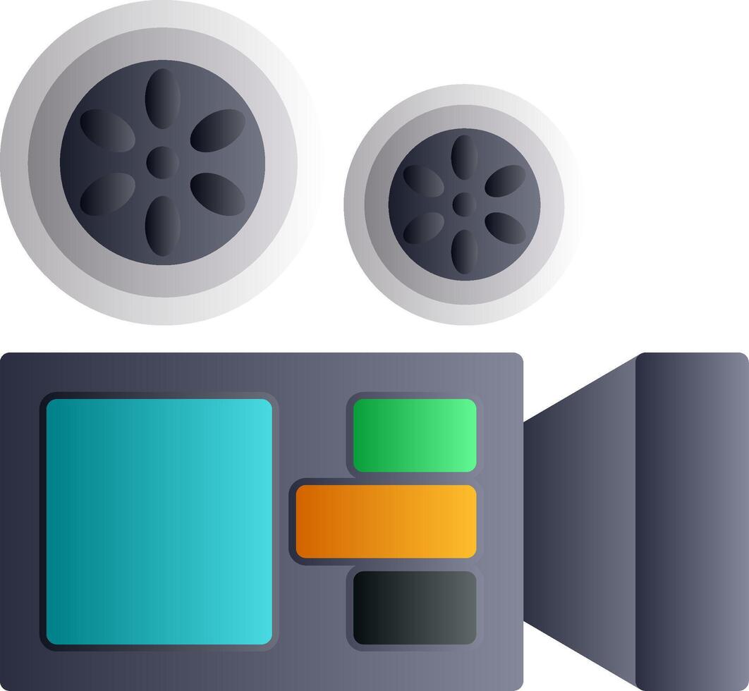 Film Camera Flat Gradient Icon vector