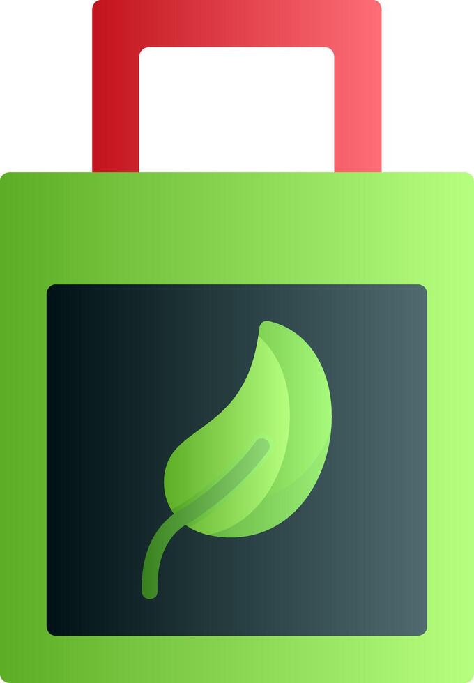 Eco Bag Flat Gradient Icon vector