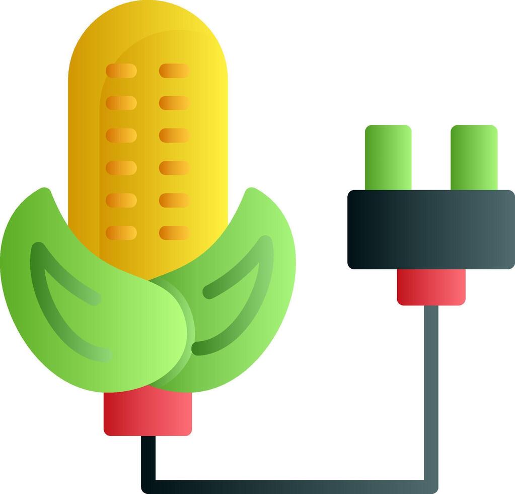 Corn Energy Flat Gradient Icon vector