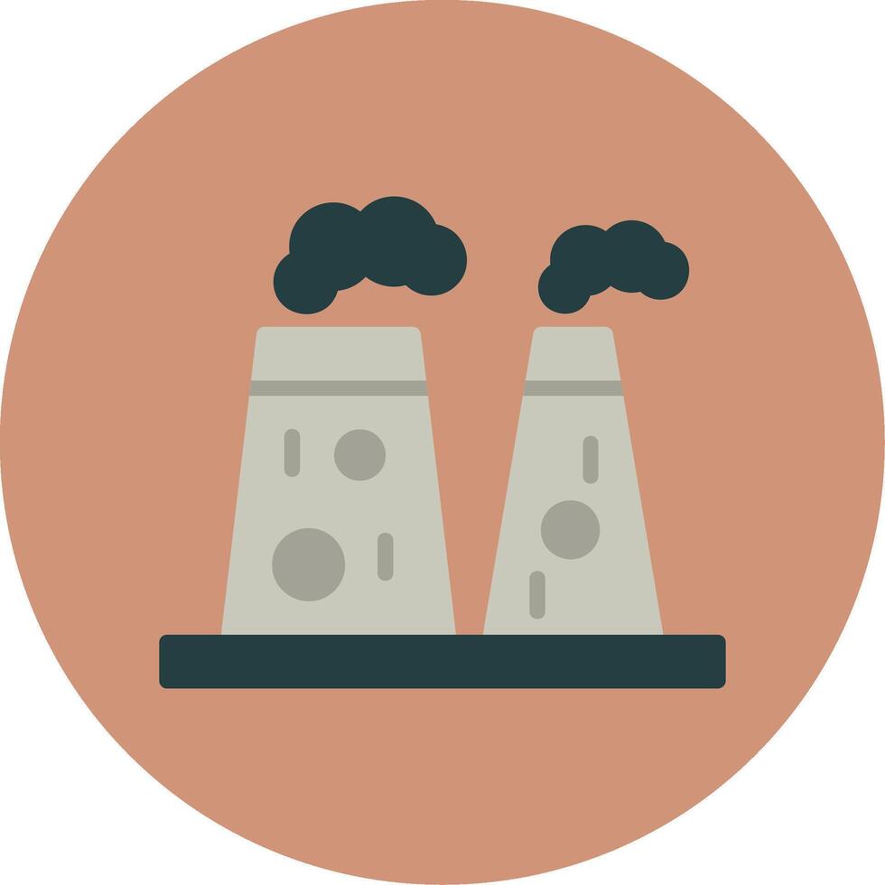 Geothermal Energy Flat Multi Color Icon vector