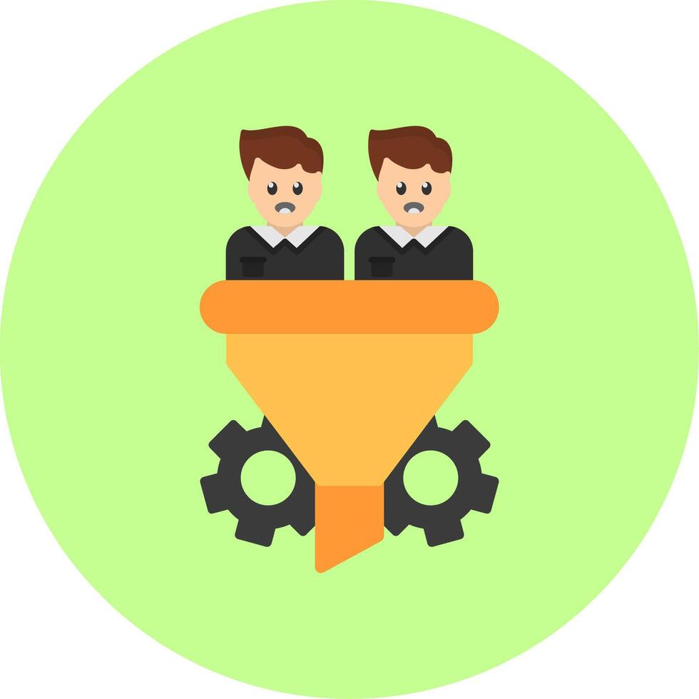 Conversion Rate Flat Multi Color Icon vector