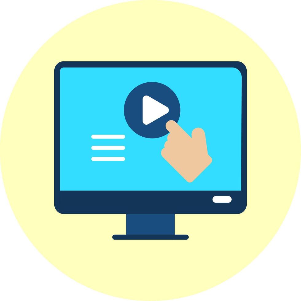 Button Flat Multi Color Icon vector