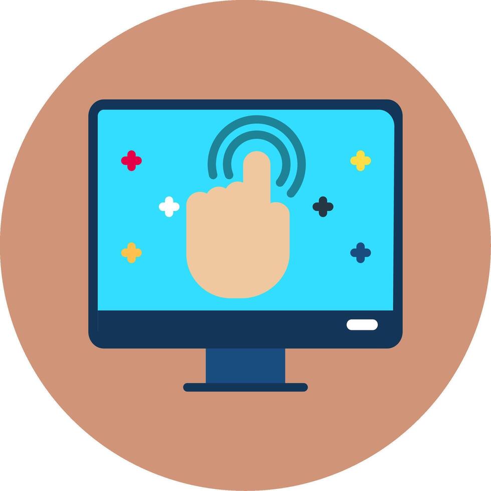 Call To Action Flat Multi Color Icon vector