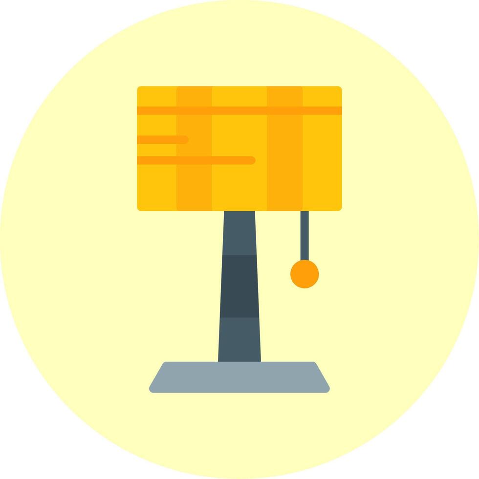 Desk Lamp Flat Multi Color Icon vector
