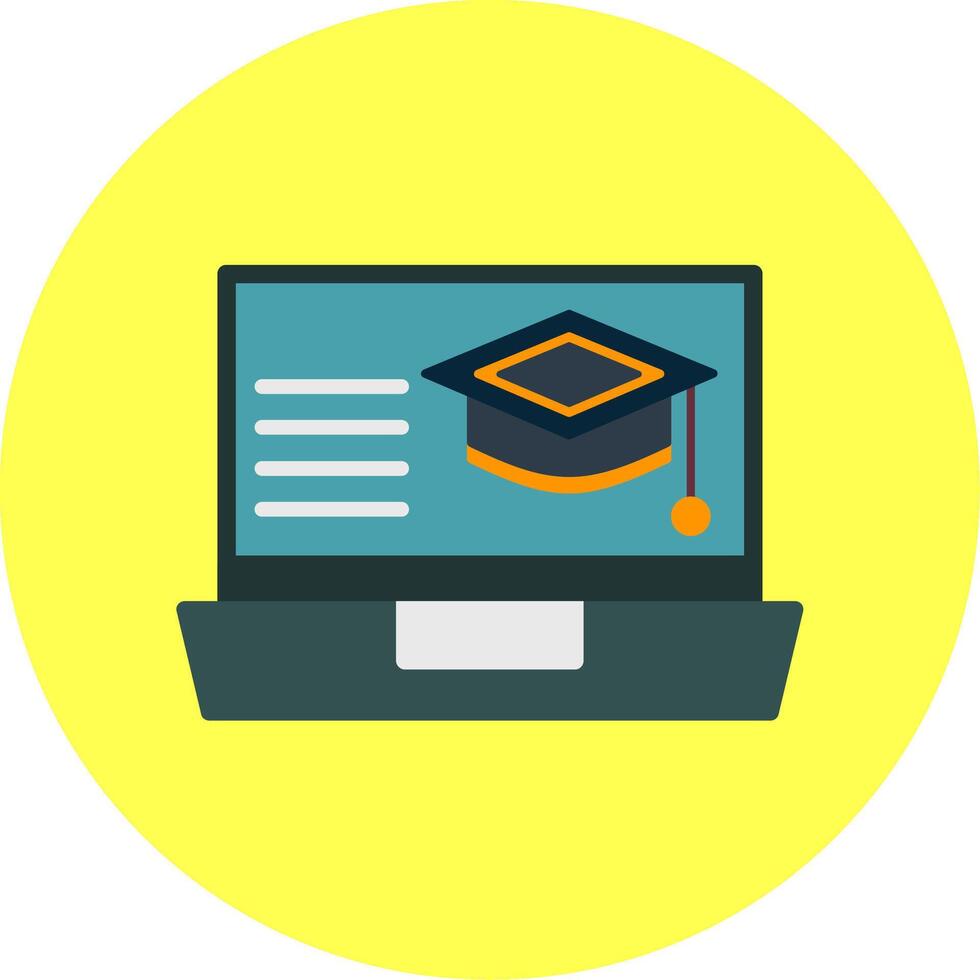 Laptop Flat Multi Color Icon vector
