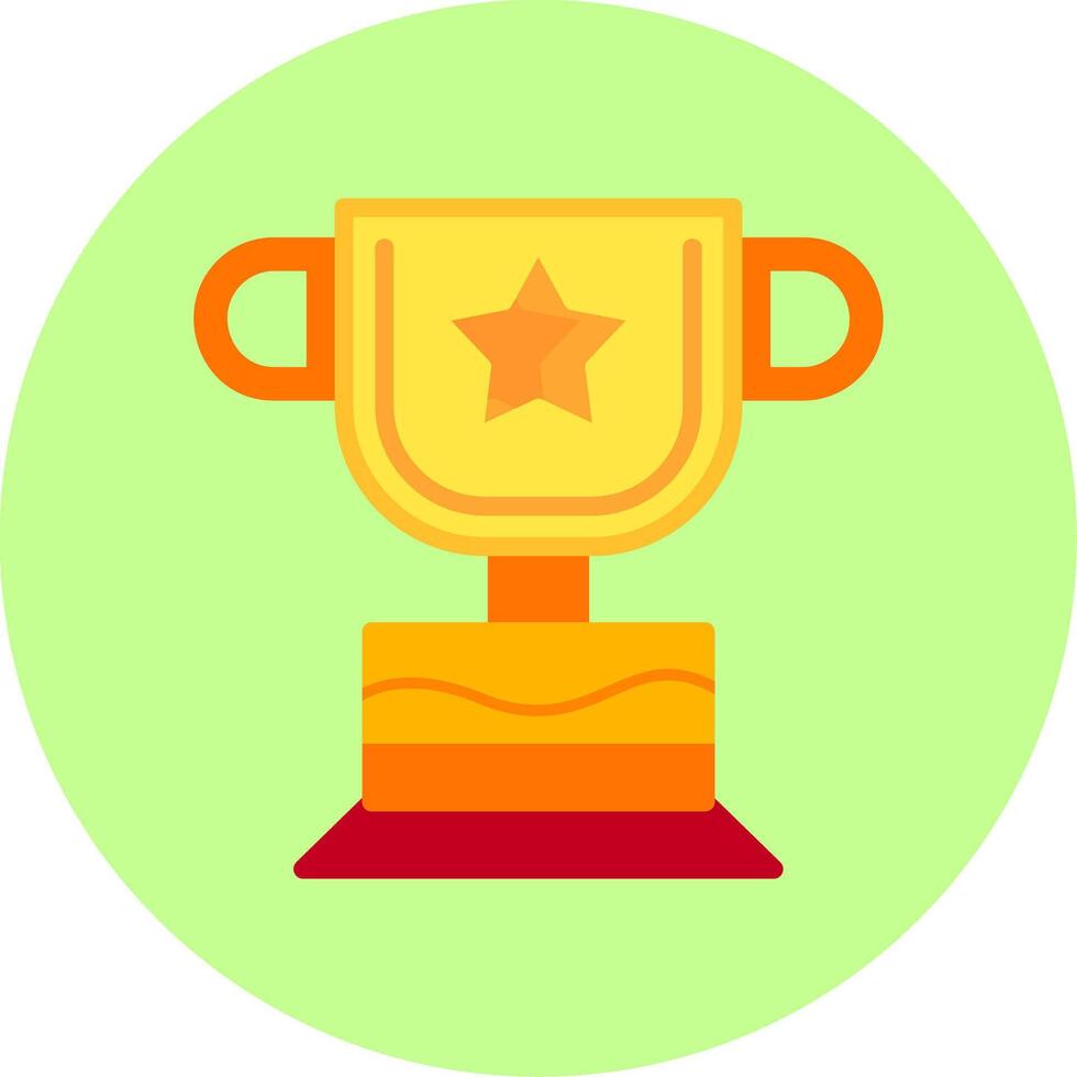 Trophy Flat Multi Color Icon vector