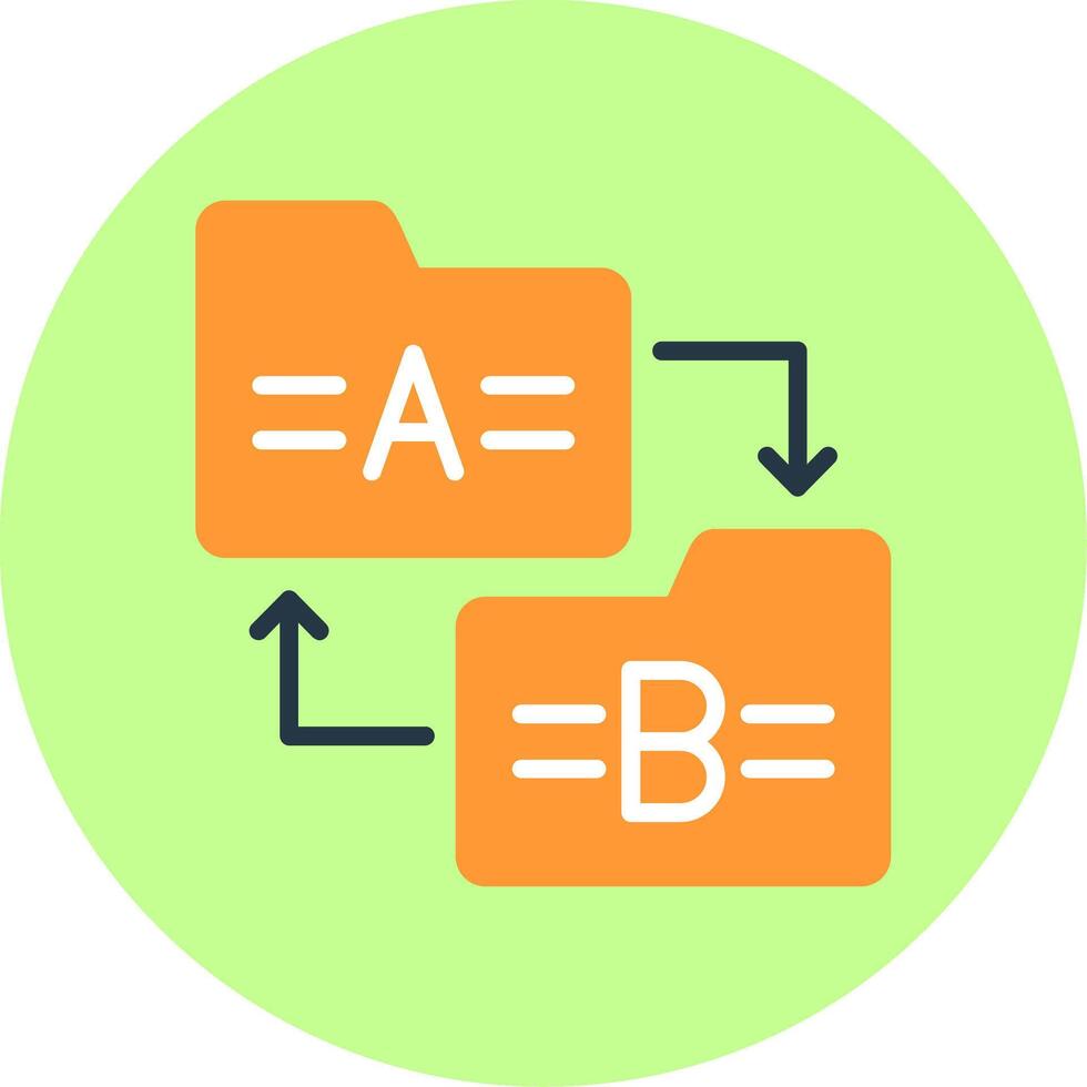 ab pruebas plano multi color icono vector