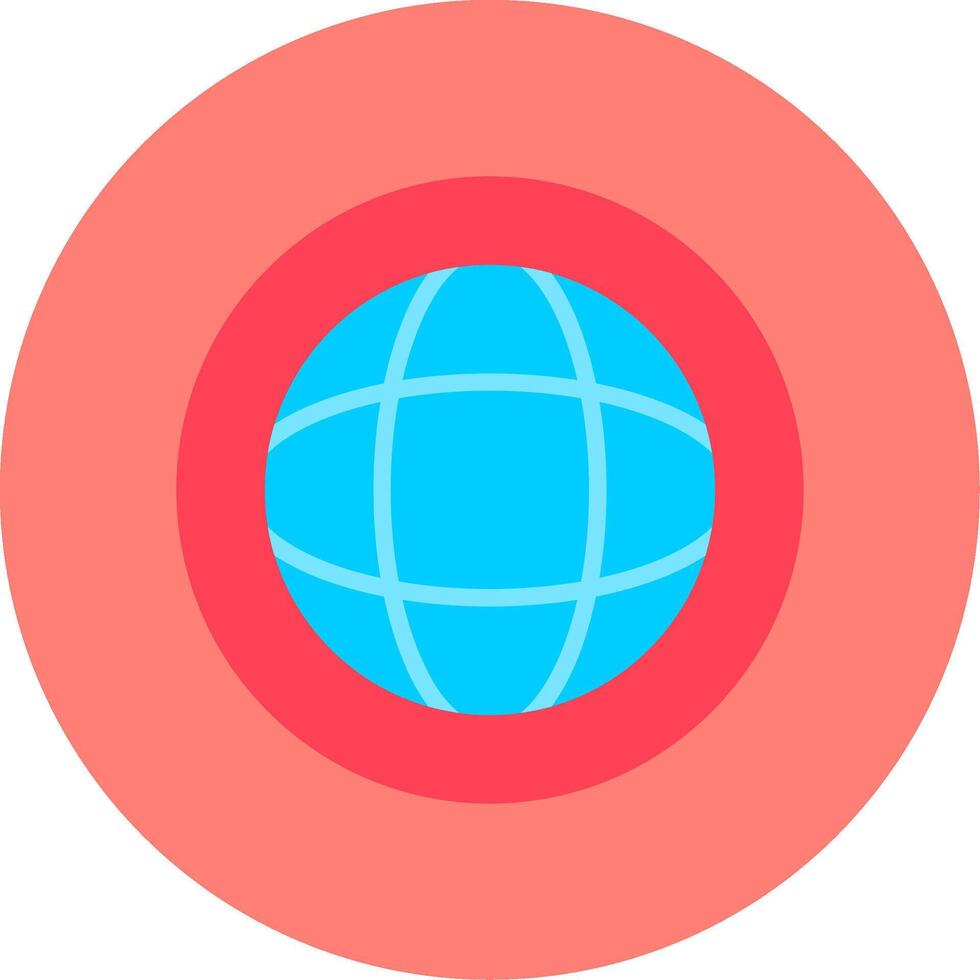 Globe Flat Multi Color Icon vector