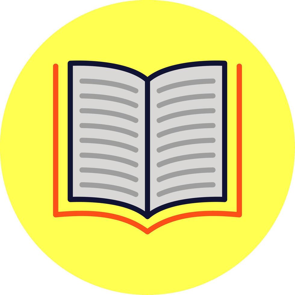 Open Book Flat Multi Color Icon vector