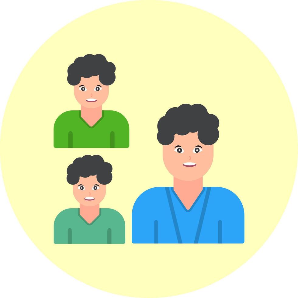 Group Flat Multi Color Icon vector