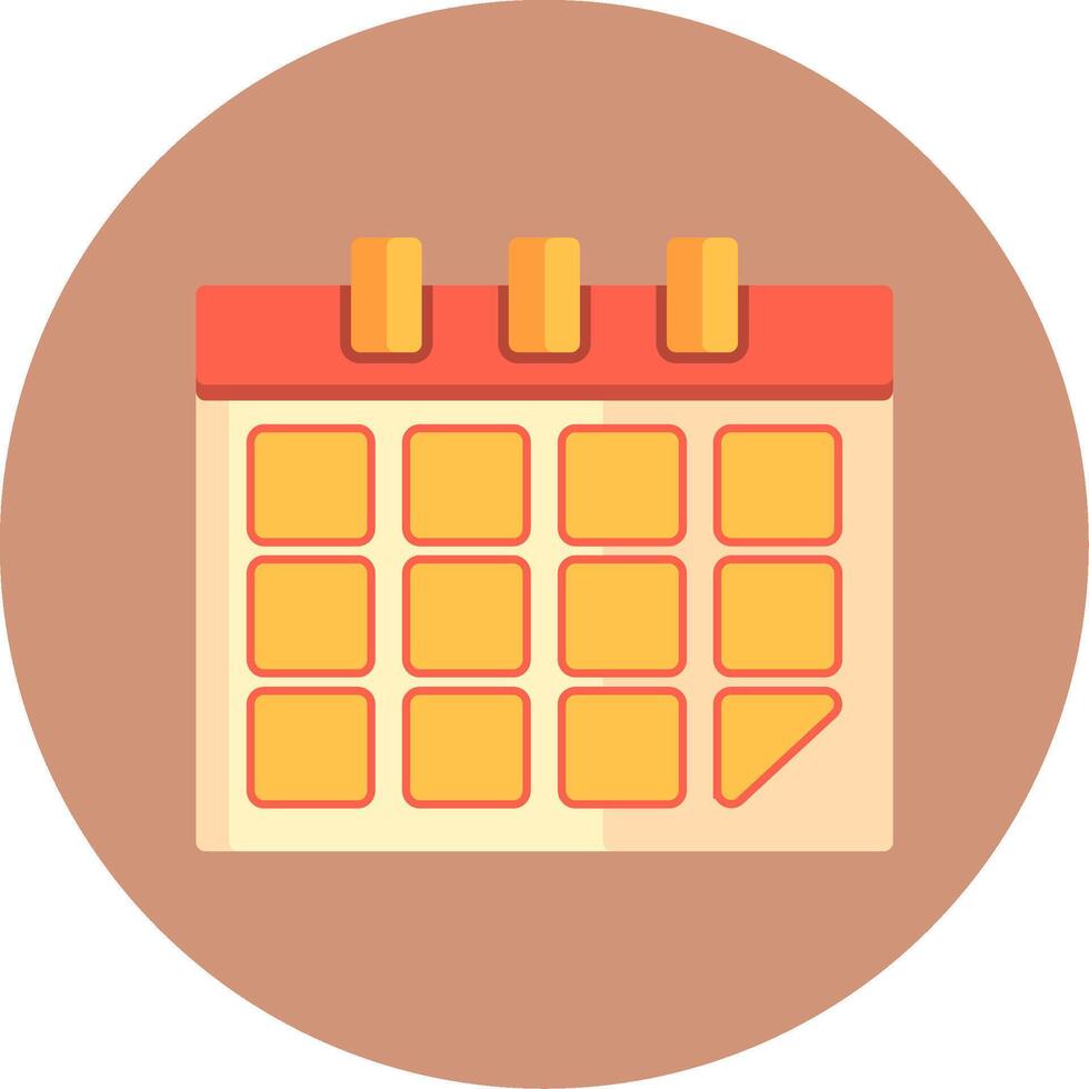 Calendar Flat Multi Color Icon vector