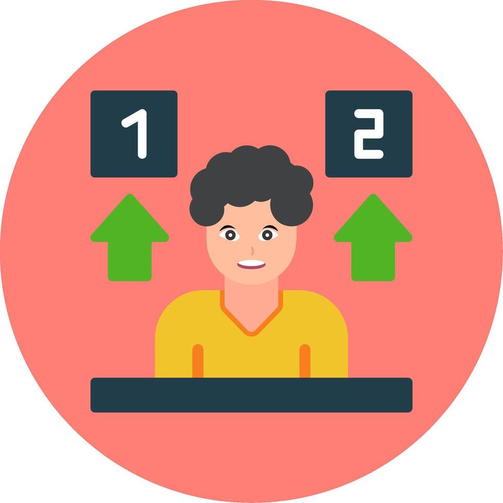 Opinion Flat Multi Color Icon vector