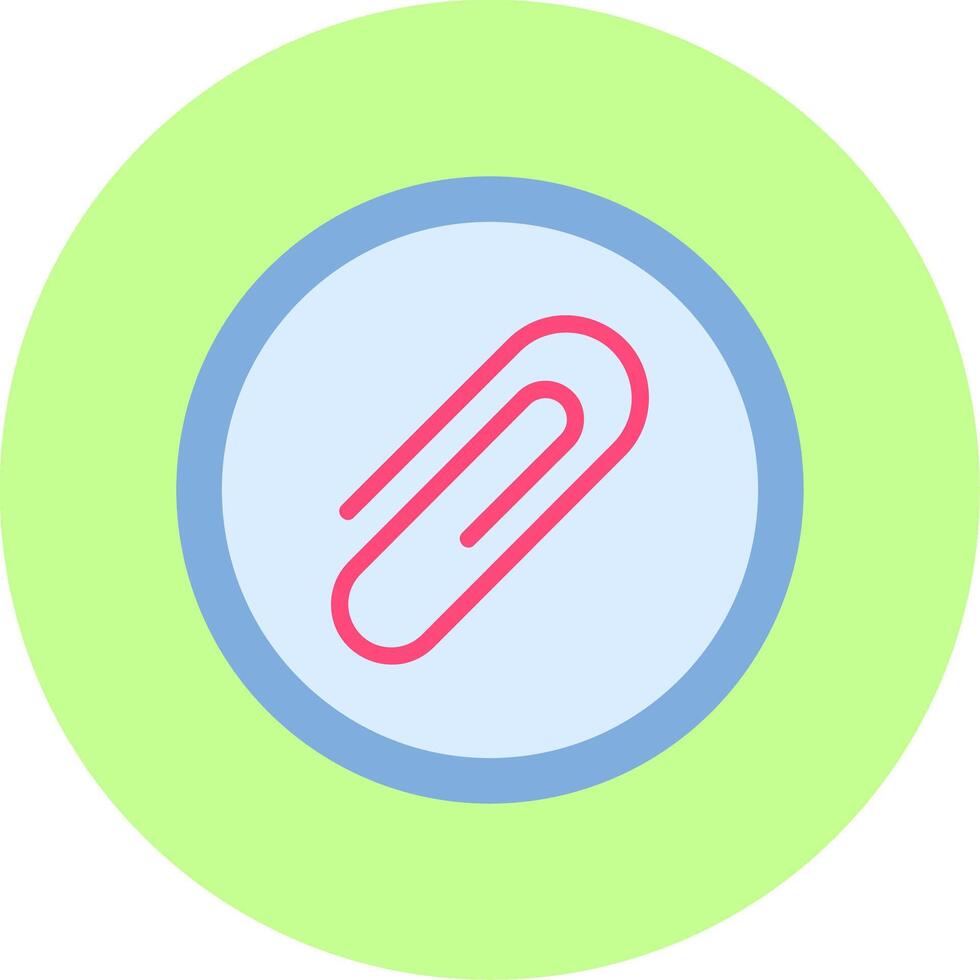 Paper Clip Flat Multi Color Icon vector