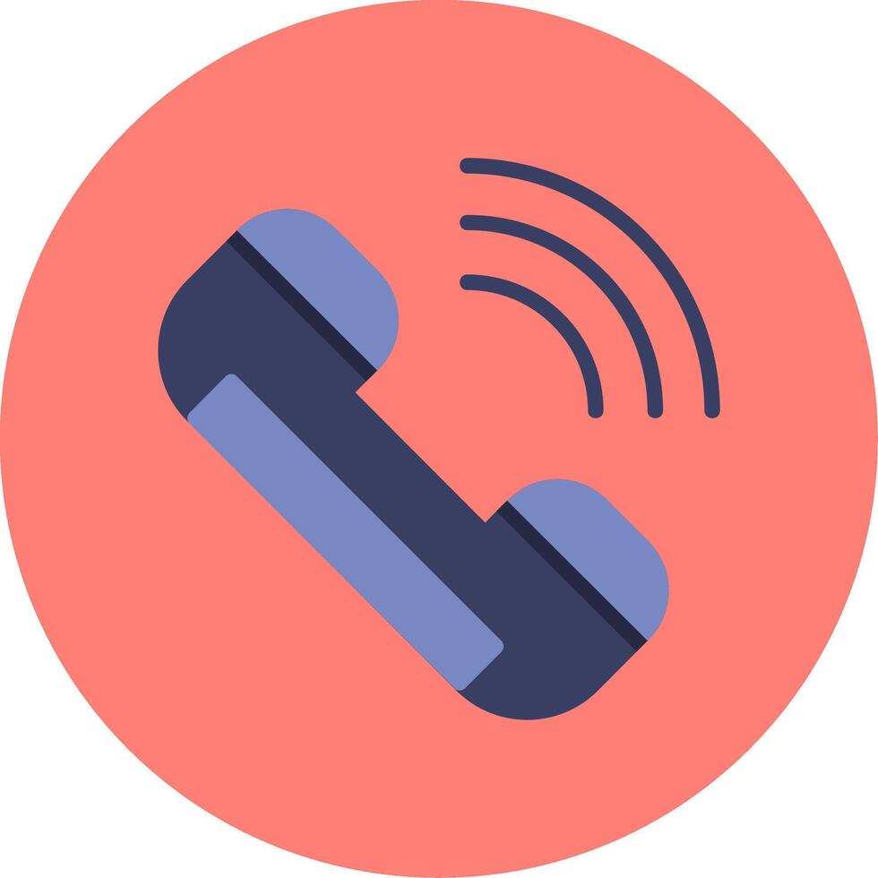 Call Flat Multi Color Icon vector