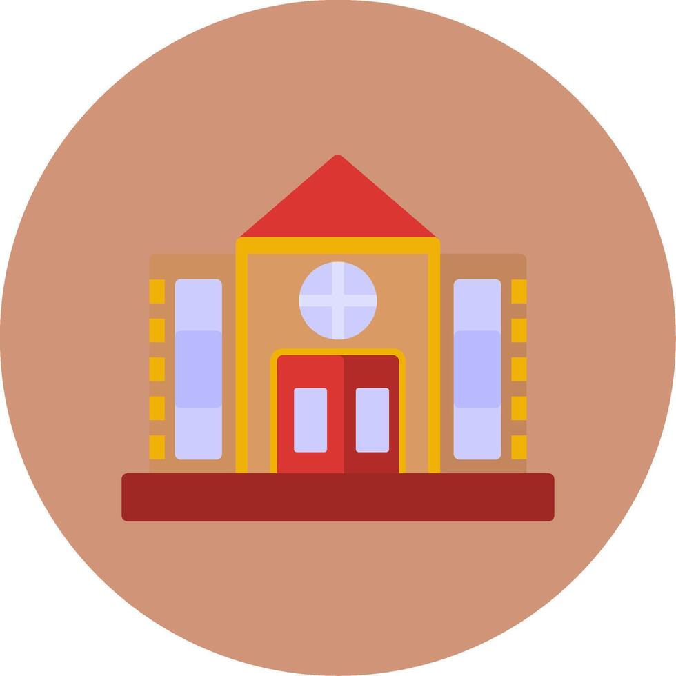 School Flat Multi Color Icon vector