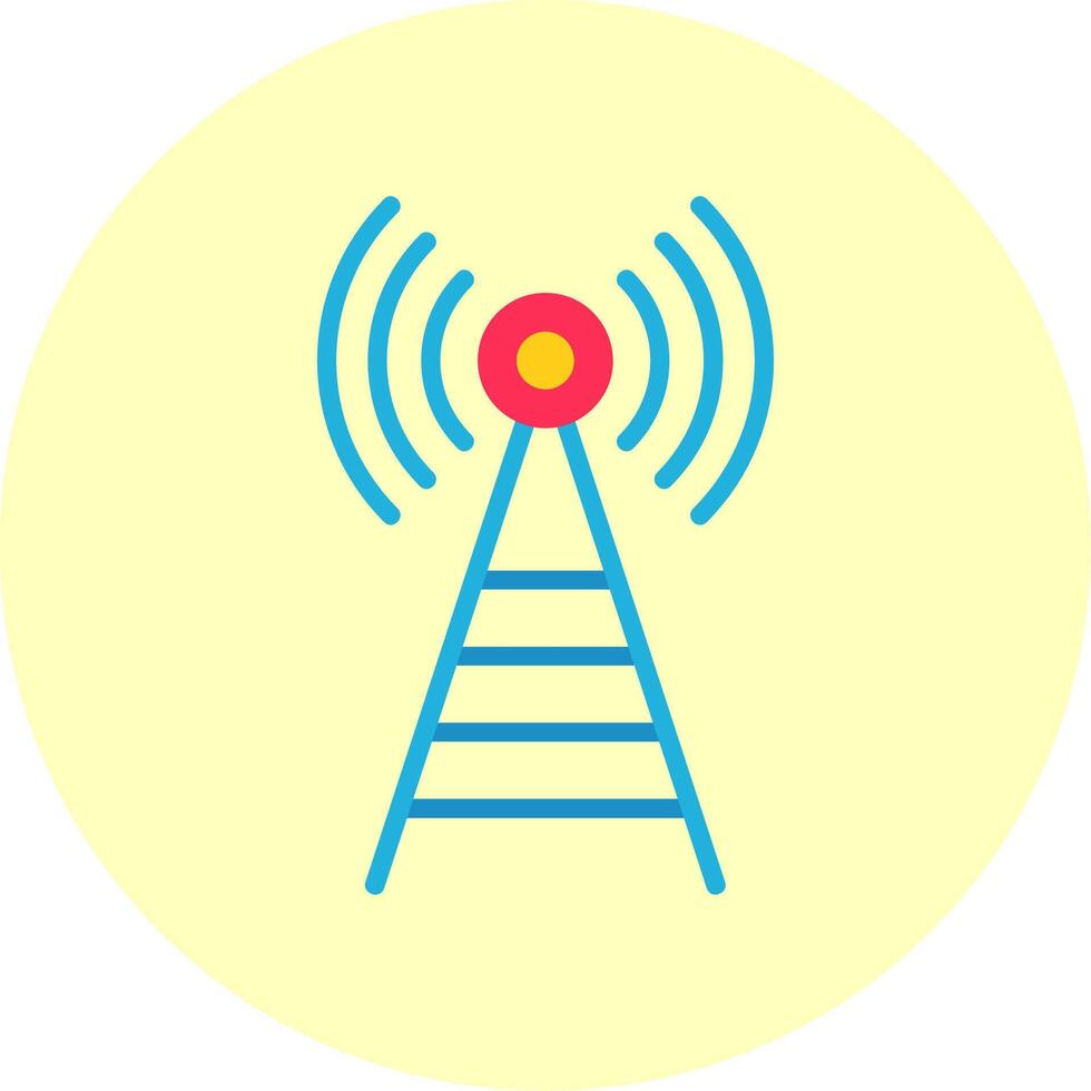 Broadcast Flat Multi Color Icon vector