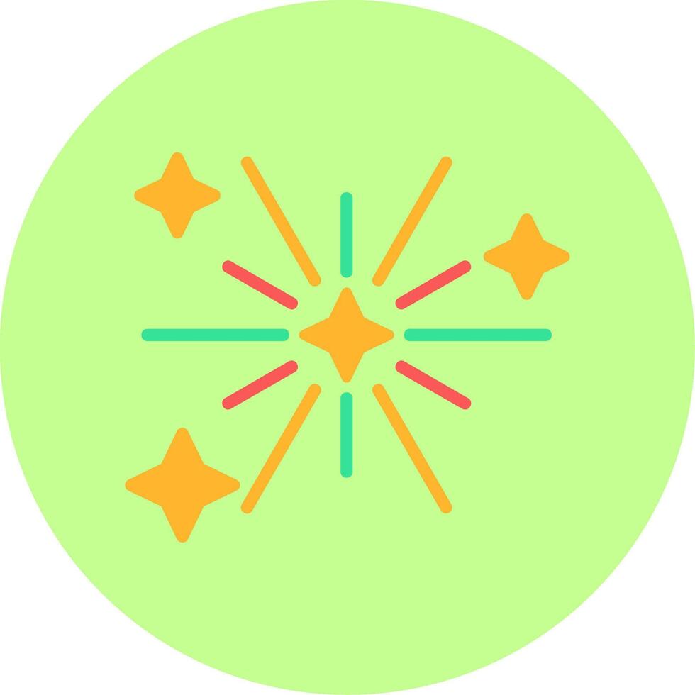 Fireworks Flat Multi Color Icon vector
