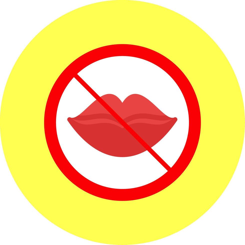 No Speak Flat Multi Color Icon vector