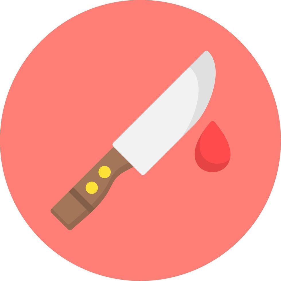 Knife Blood Flat Multi Color Icon vector