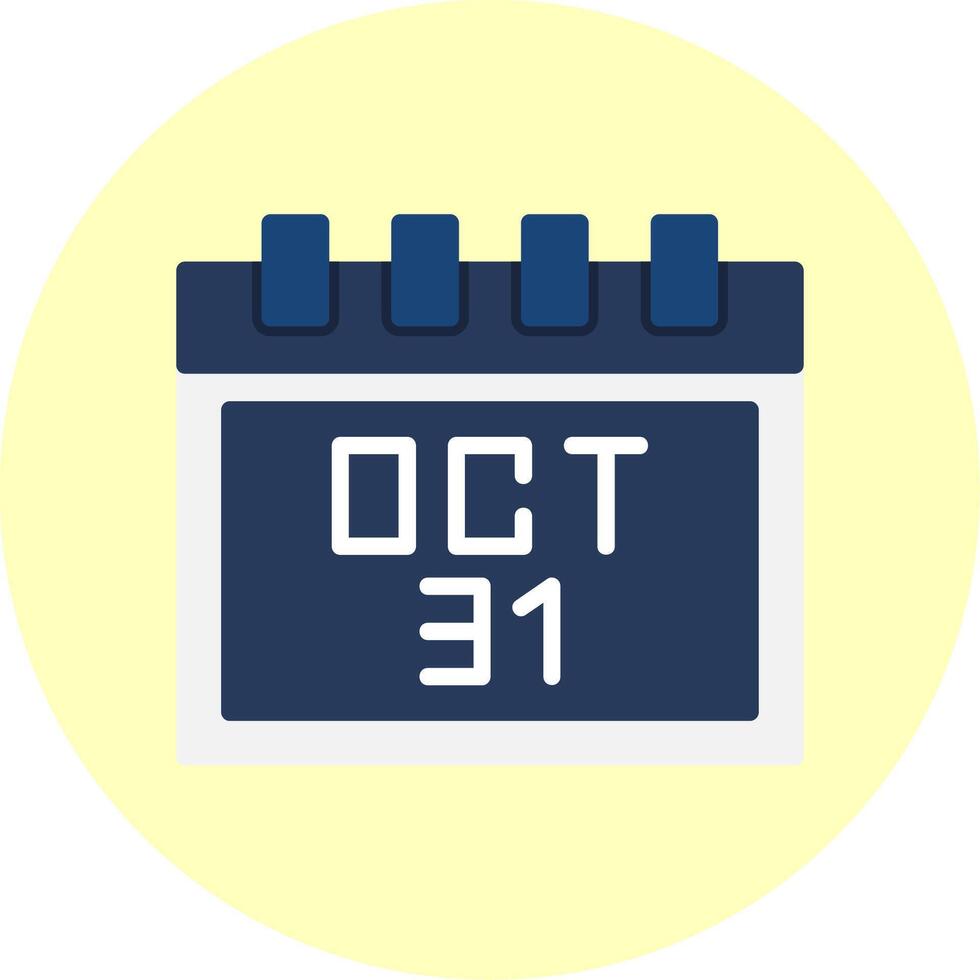 October 31st Flat Multi Color Icon vector