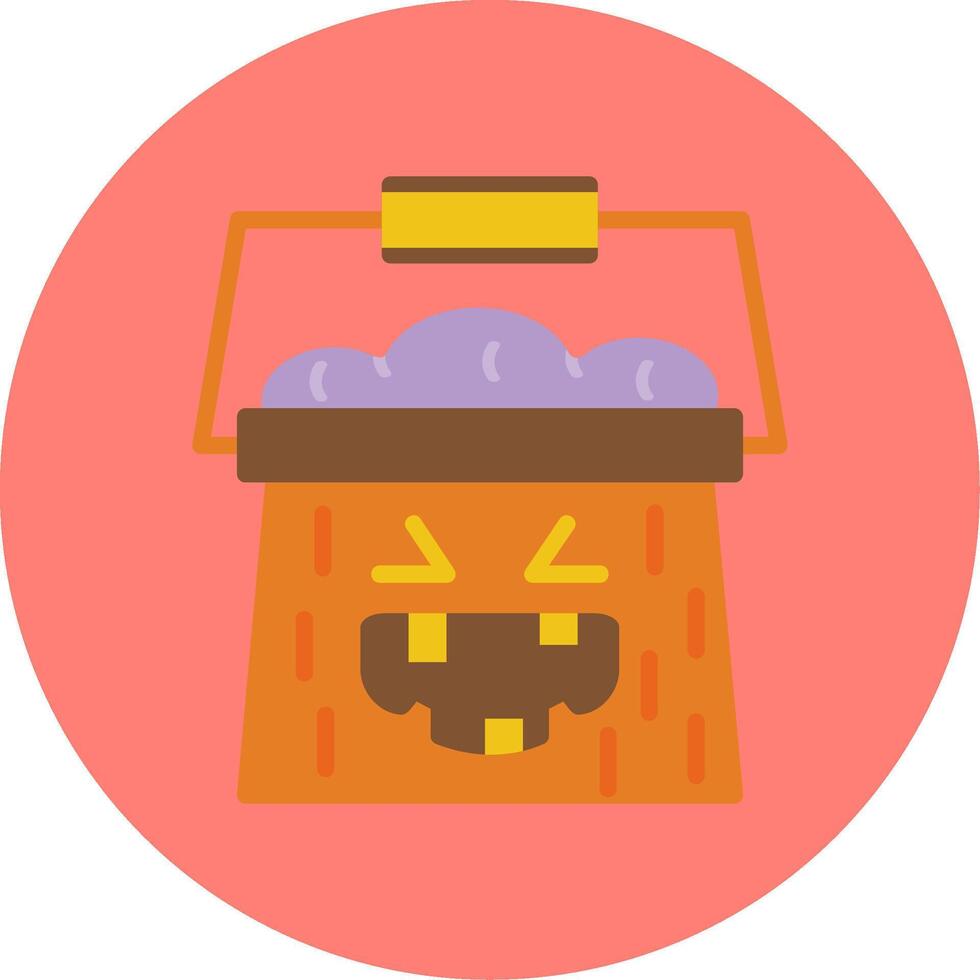 Trick or Treat Flat Multi Color Icon vector