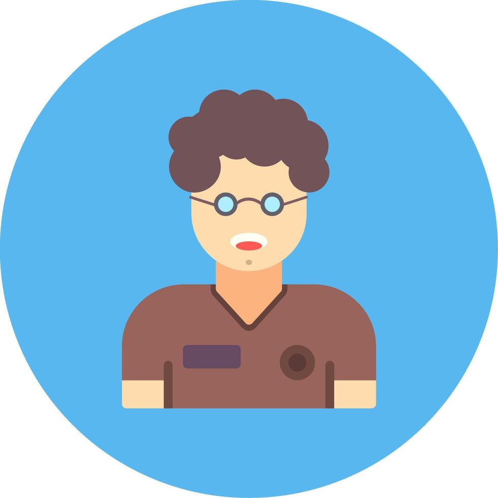 Student Flat Multi Color Icon vector