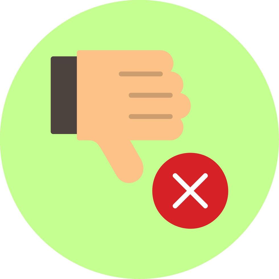 Dislike Flat Multi Color Icon vector