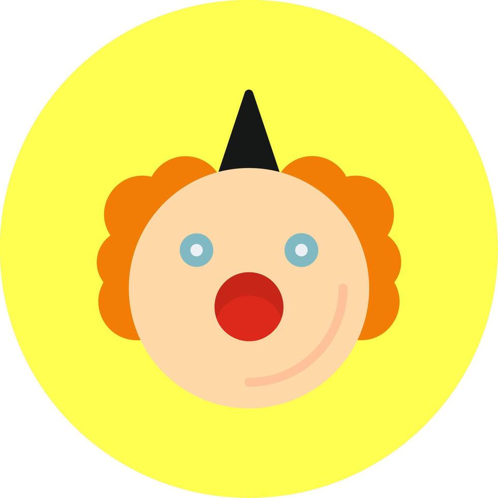 Clown Flat Multi Color Icon vector