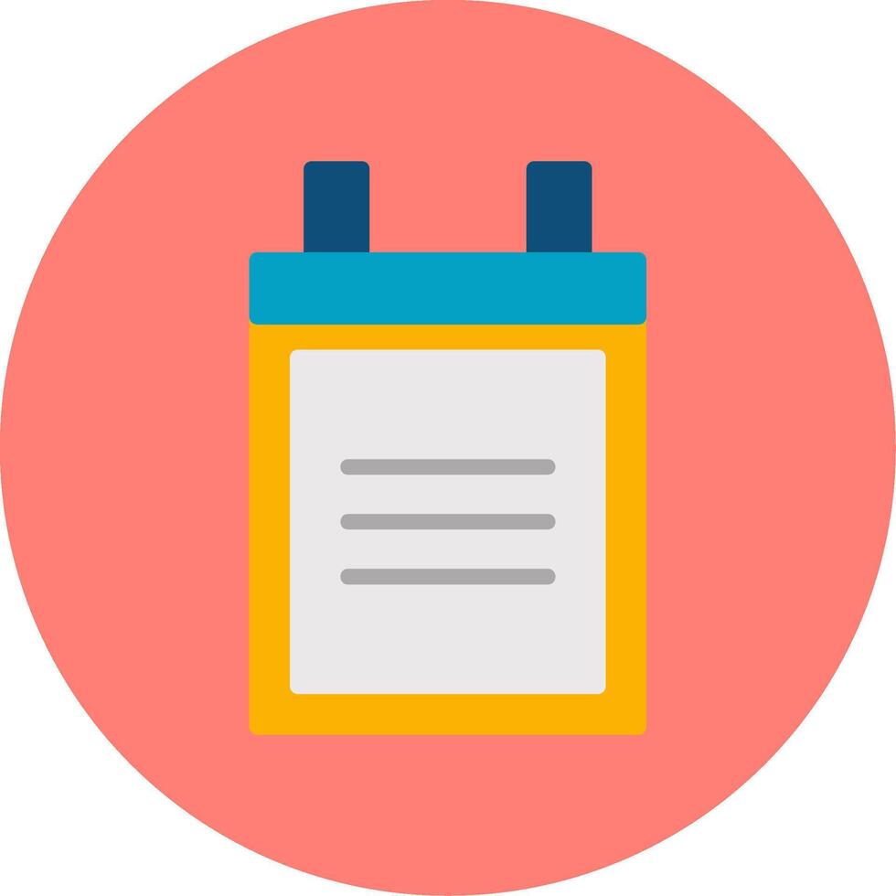 Camera Battery Flat Multi Color Icon vector